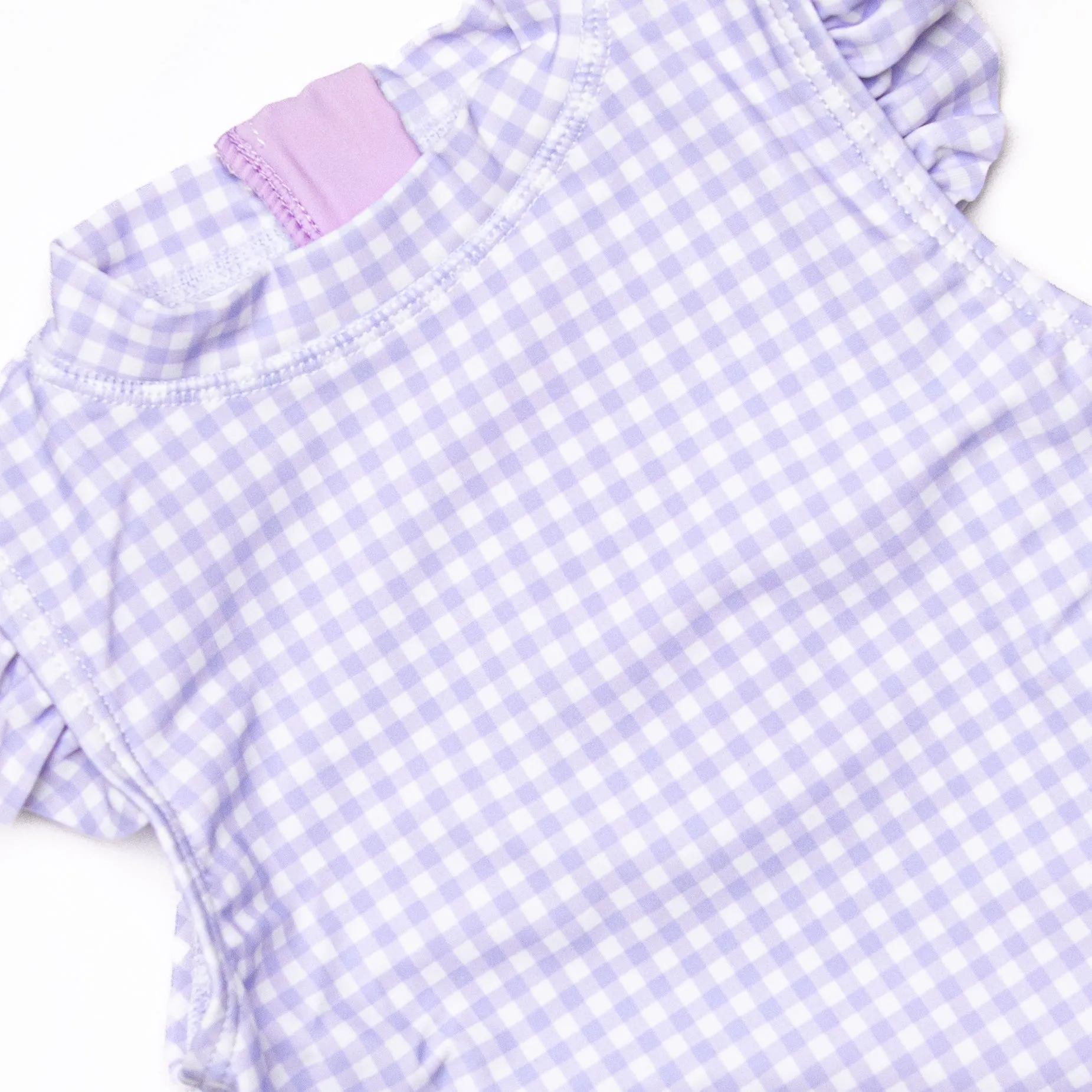 Purple Paradise Gingham One Piece, Purple