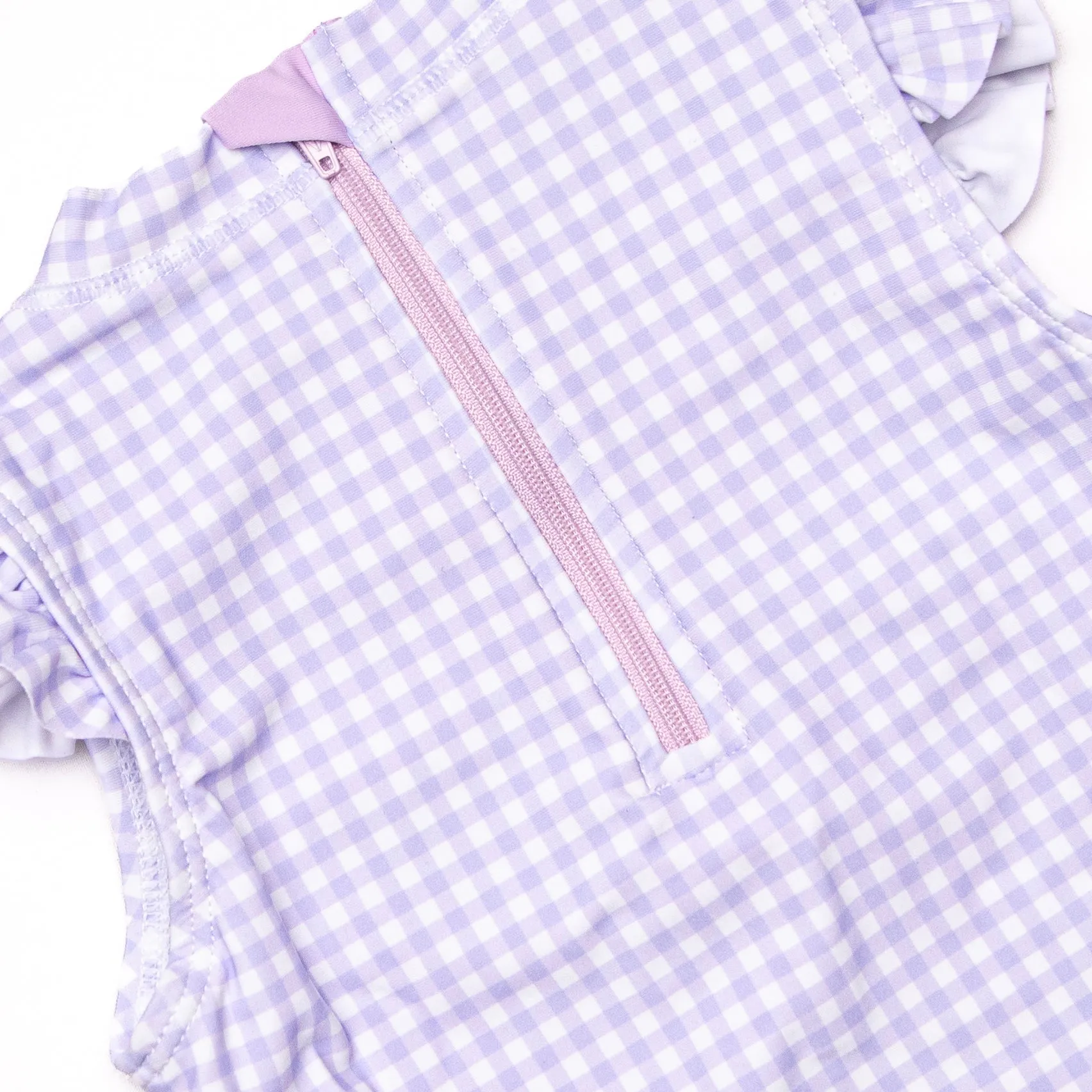 Purple Paradise Gingham One Piece, Purple