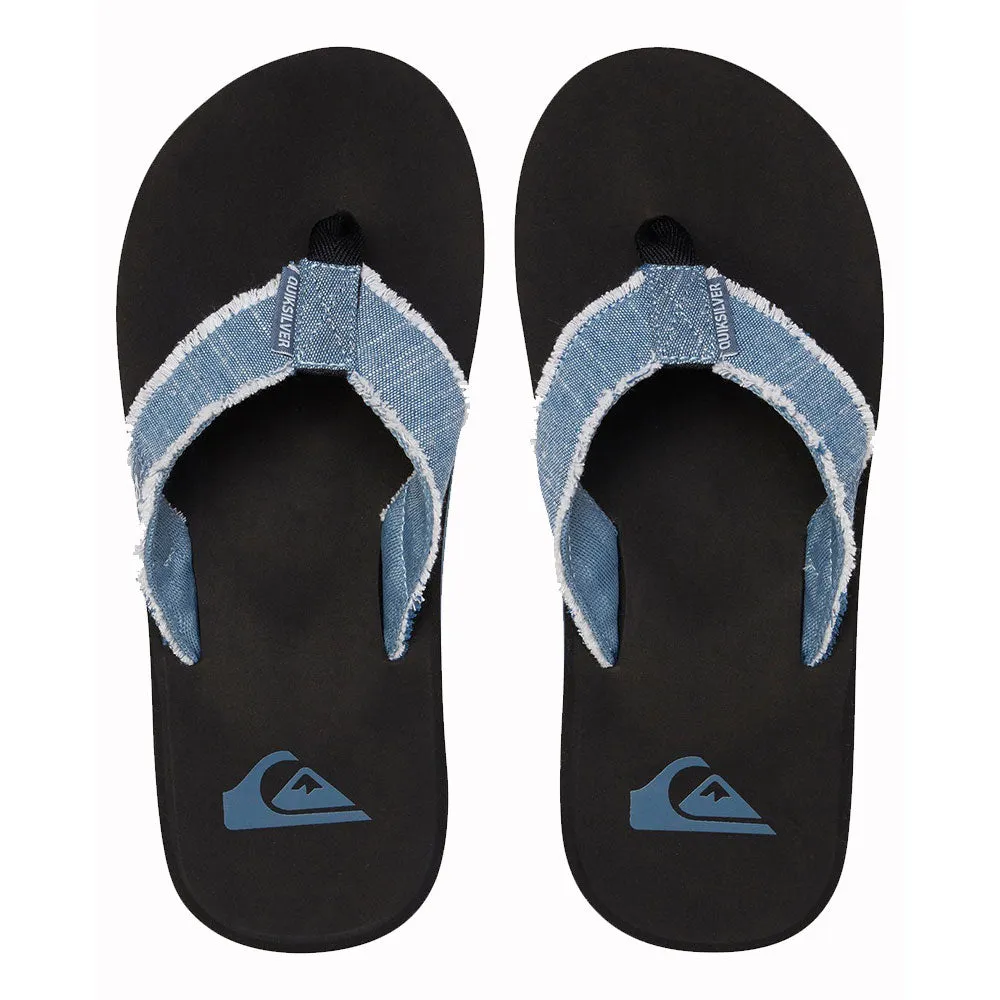 Quiksilver Monkey Abyss Flip Flops - Blue/Black/Blue