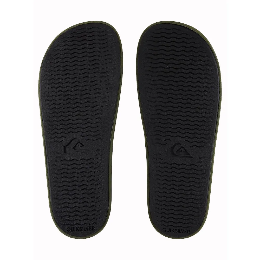 Quiksilver Rivi Slide Sandals - Green/Green/Black
