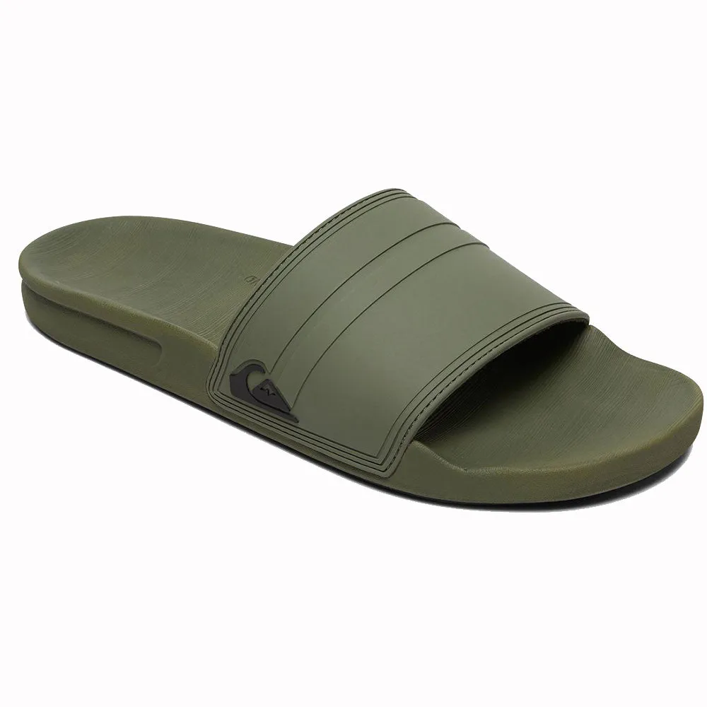 Quiksilver Rivi Slide Sandals - Green/Green/Black