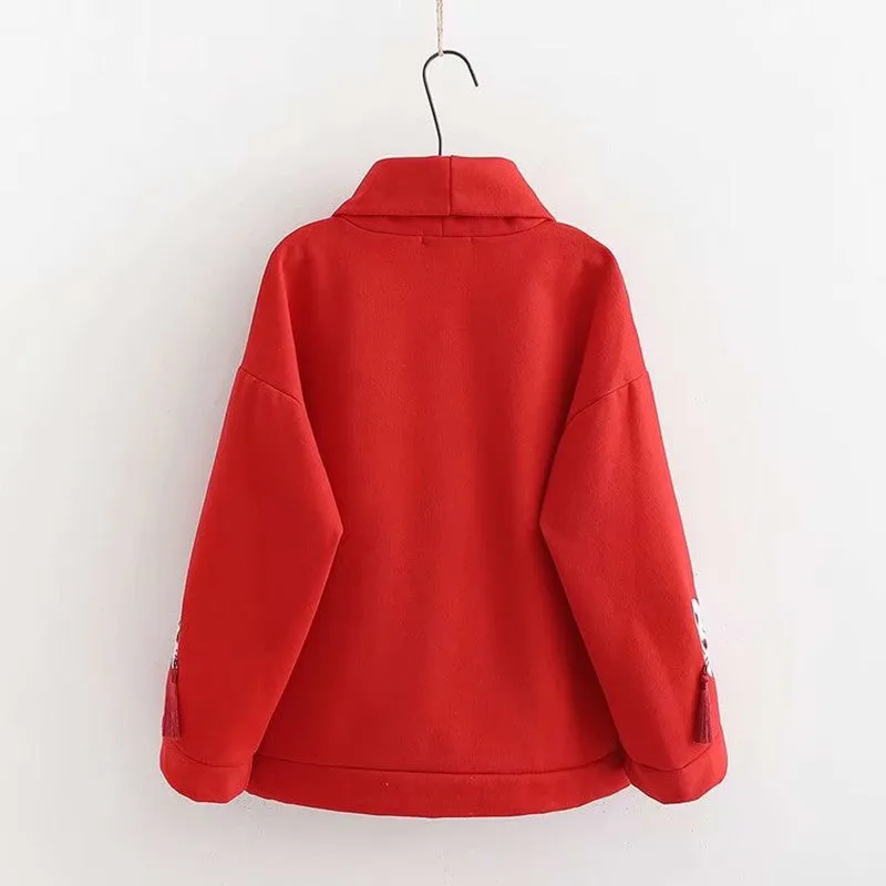 "CAT PAW FOX MASK PRINT" SWEATSHIRT N110608