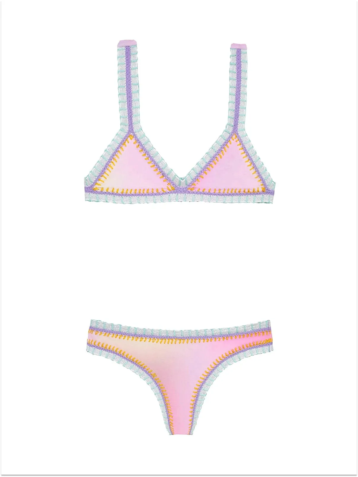 Rainbow Embroidered Bikini ::RET