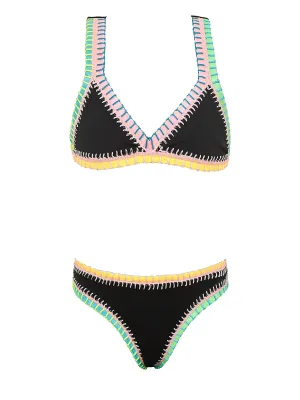 Rainbow Embroidered Bikini