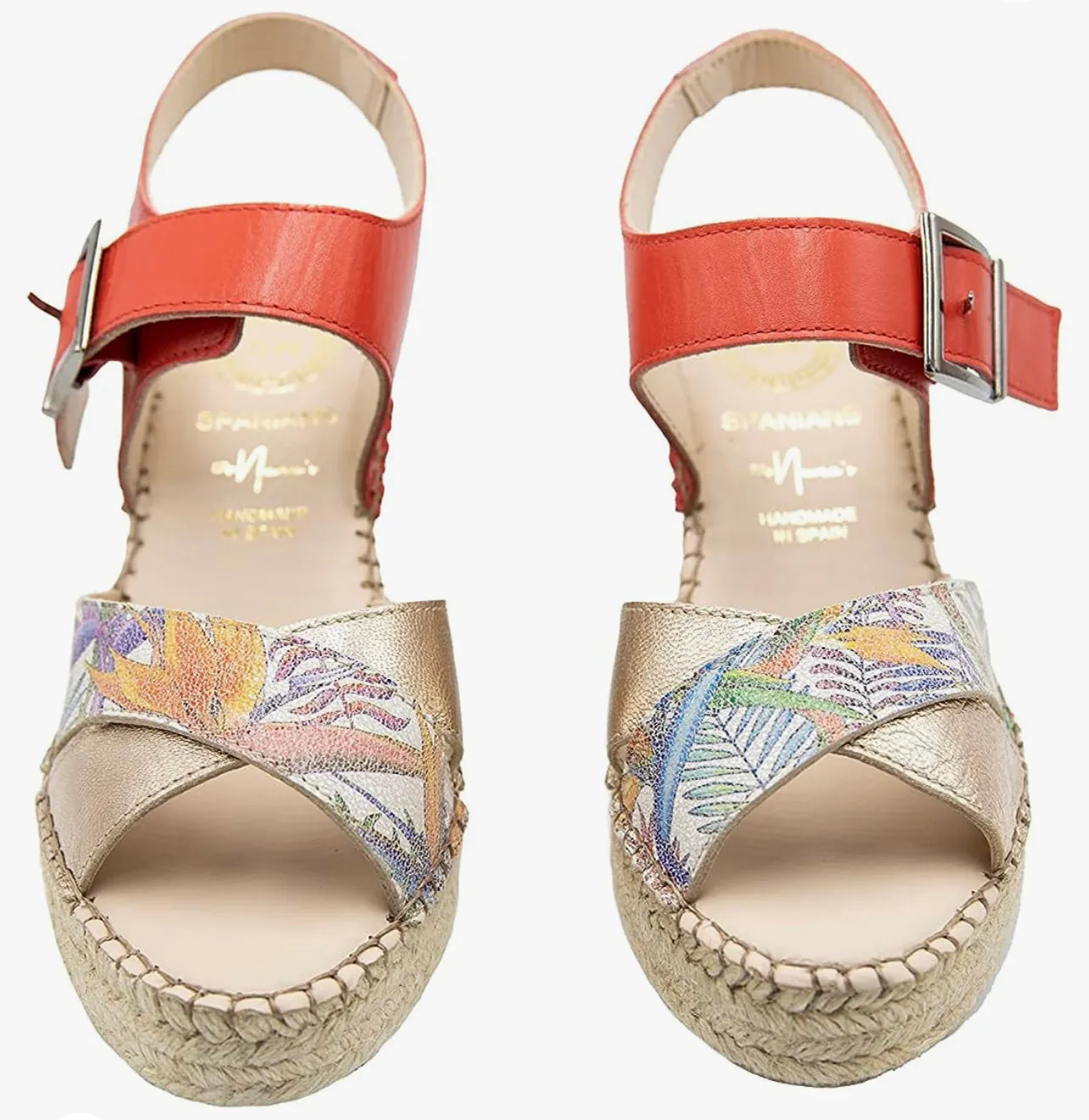 Red With Ankle Straps Espadrilles