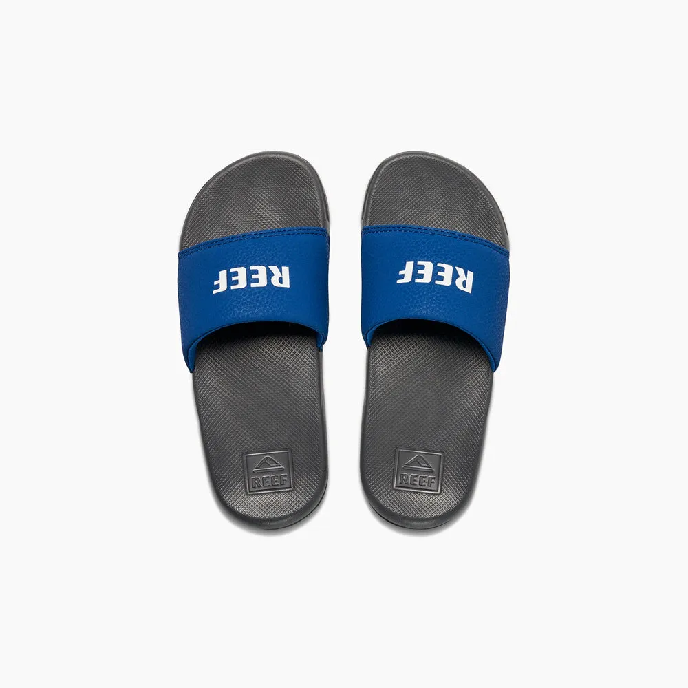 Reef Kids One Slide Sandals  - Grey/Blue