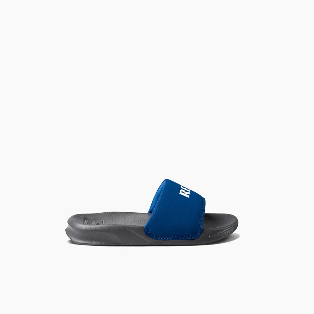 Reef Kids One Slide Sandals  - Grey/Blue