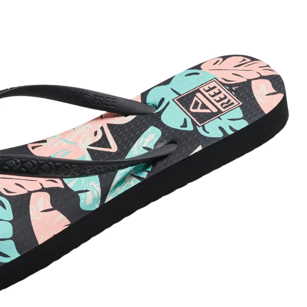 Reef Womens Seaside Prints Sandals - Neon Monstera