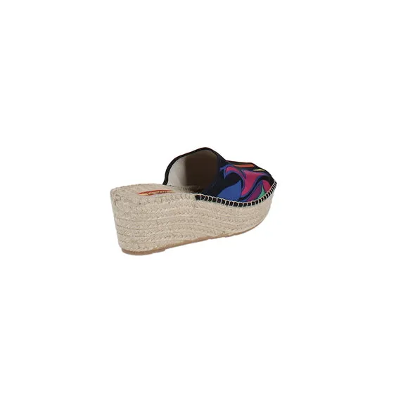 Respoke Women's SALMA Wedge Espadrilles Slide Sandals Black 40/10