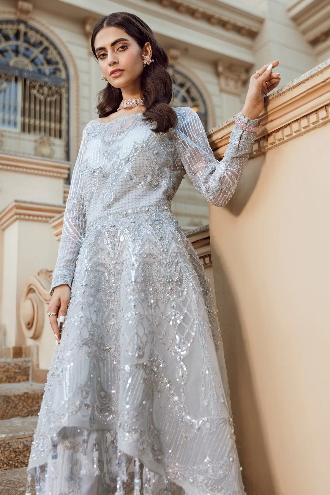 RHEA | Reign Reignaissance Luxury Wedding Collection | Unstitched Embroidered Net Suits with Heavy Handwork