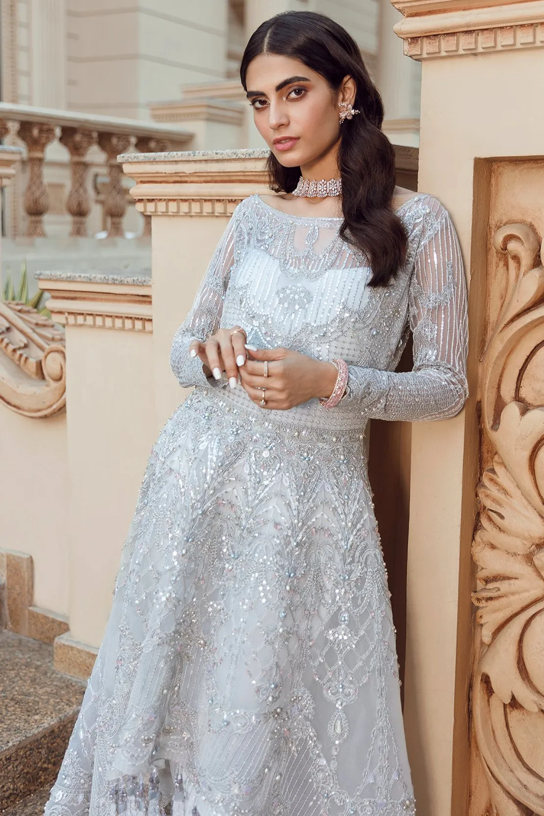 RHEA | Reign Reignaissance Luxury Wedding Collection | Unstitched Embroidered Net Suits with Heavy Handwork