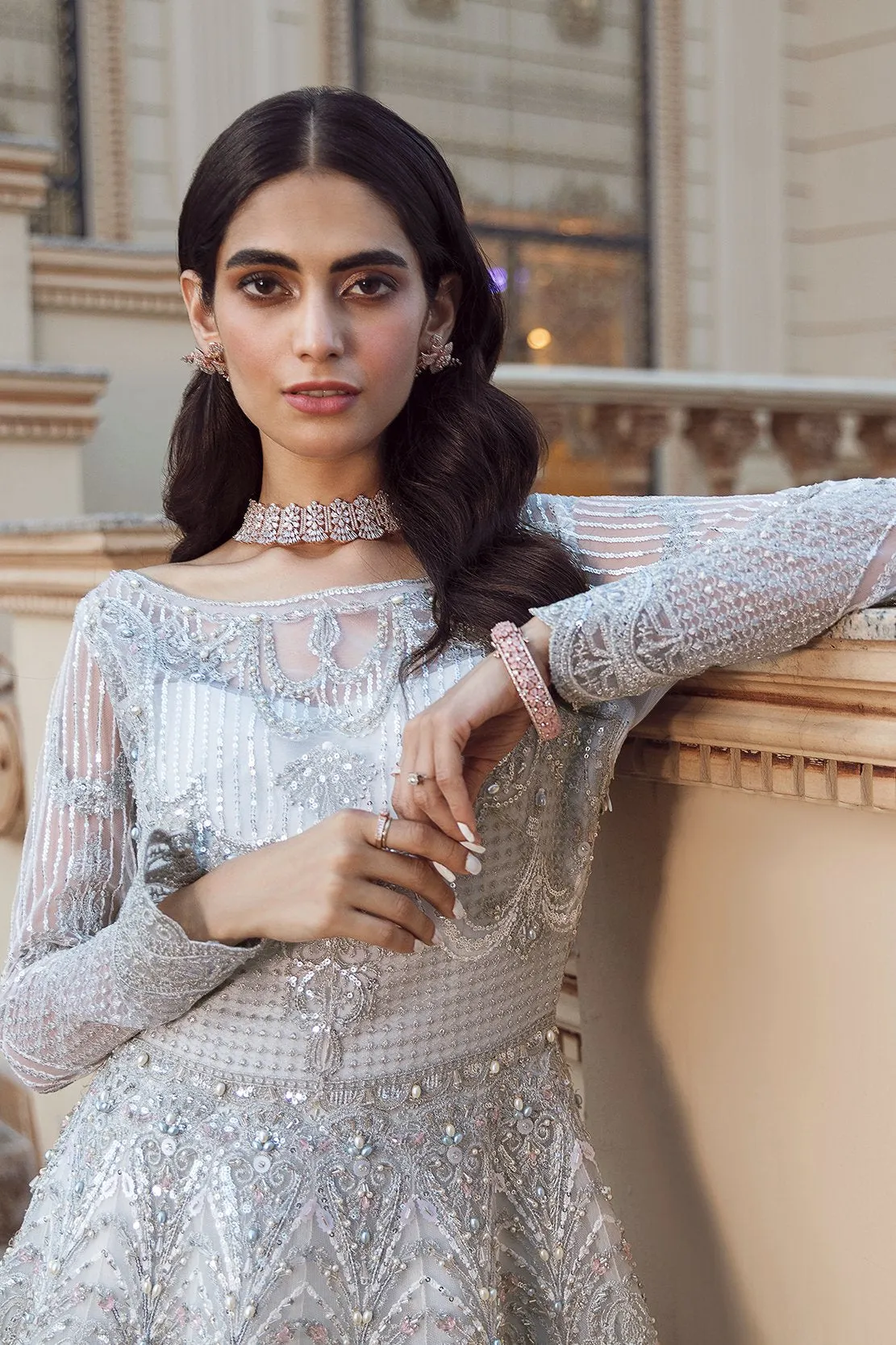 RHEA | Reign Reignaissance Luxury Wedding Collection | Unstitched Embroidered Net Suits with Heavy Handwork
