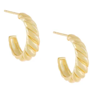 Ridged Hoop Earring