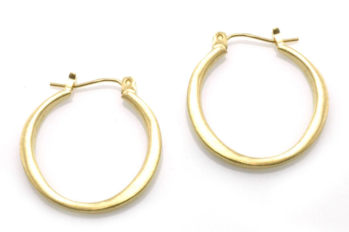 Round Vermeil Hoop Earrings