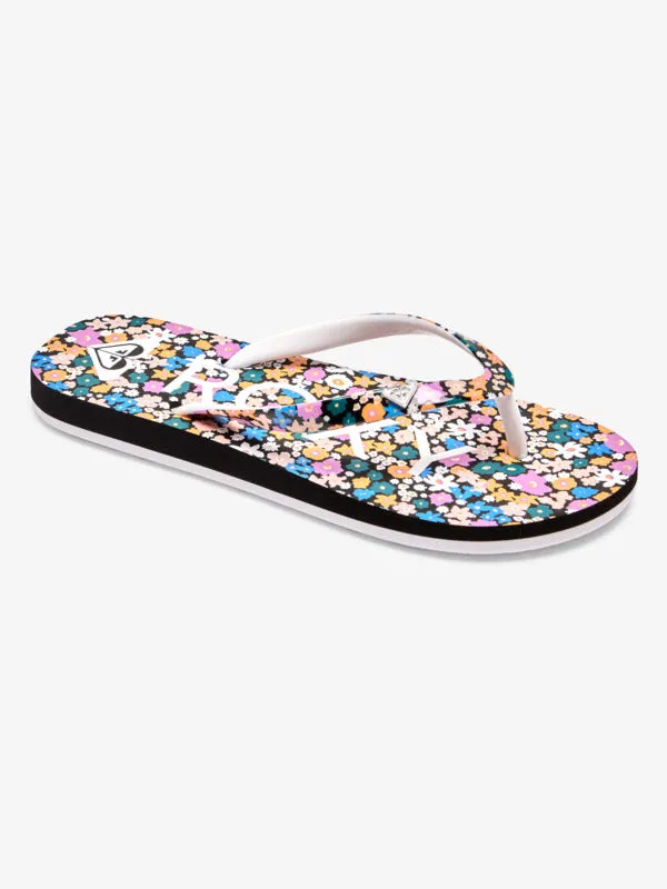 Roxy Girls Pebbles Sandals - Black/Floral