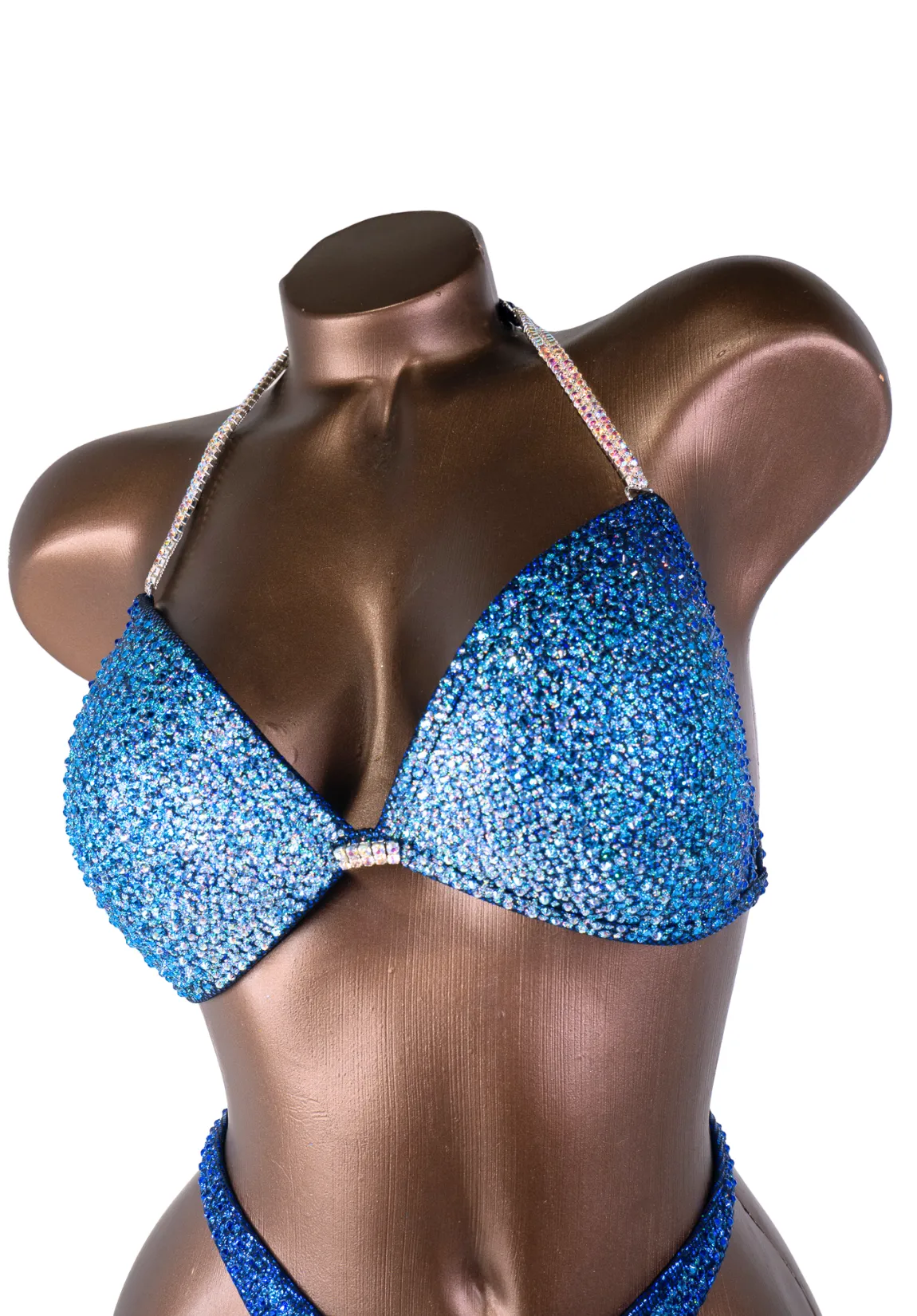 Royal Blue Gradient Figure Competition Suit