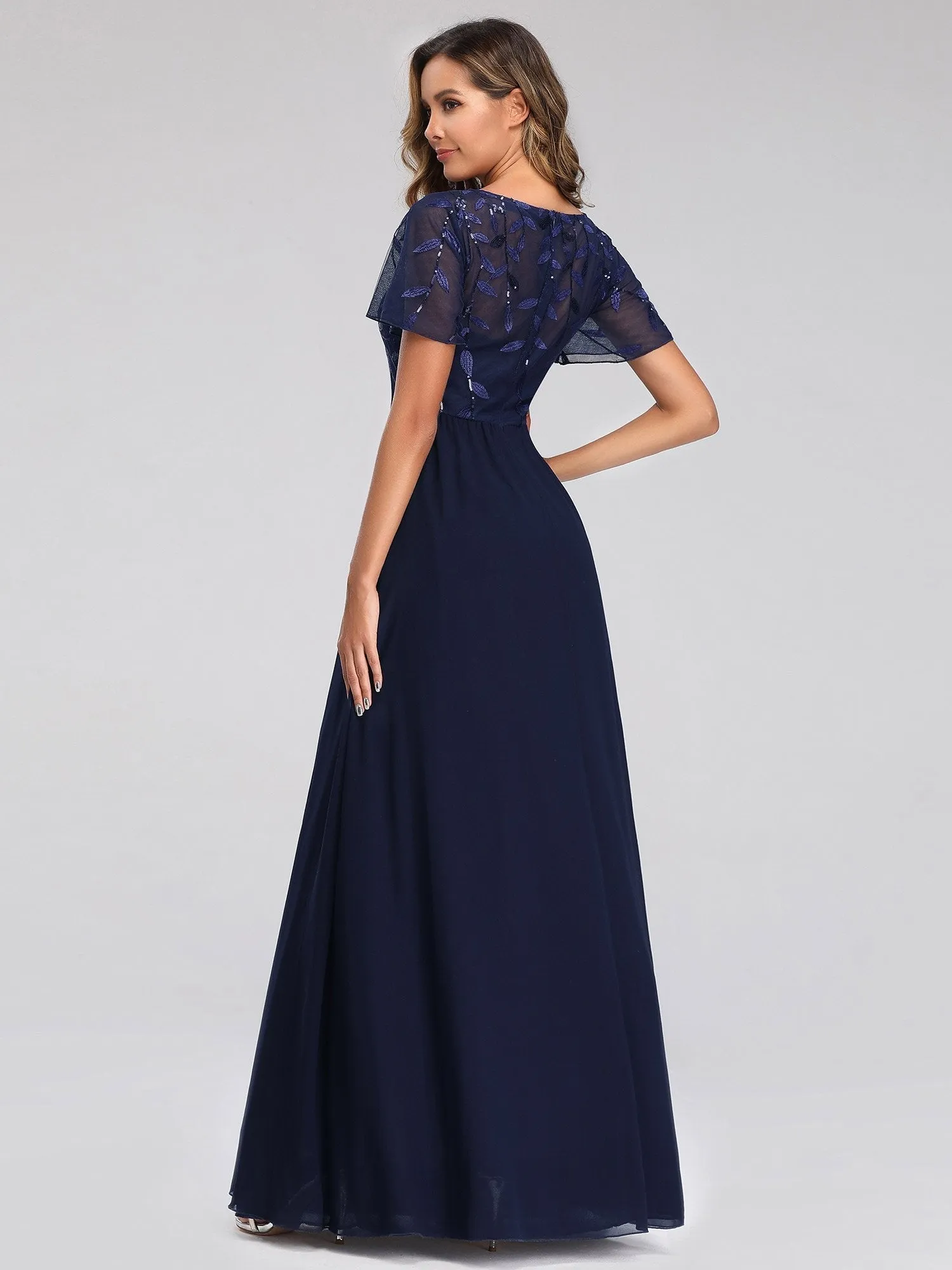 Roycebridal Shannon chiffon mother of the groom dress in navy s24 Express NZ wide