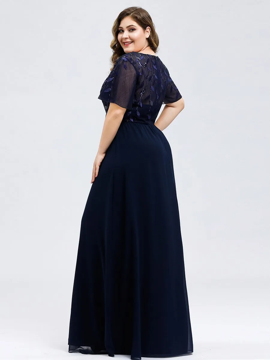 Roycebridal Shannon chiffon mother of the groom dress in navy s24 Express NZ wide