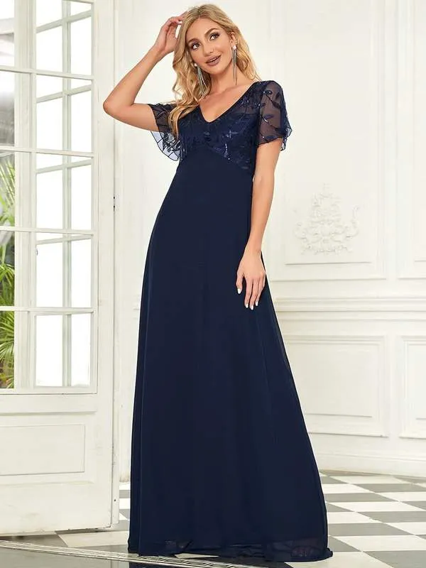Roycebridal Shannon chiffon mother of the groom dress in navy s24 Express NZ wide
