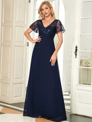 Roycebridal Shannon chiffon mother of the groom dress in navy s24 Express NZ wide