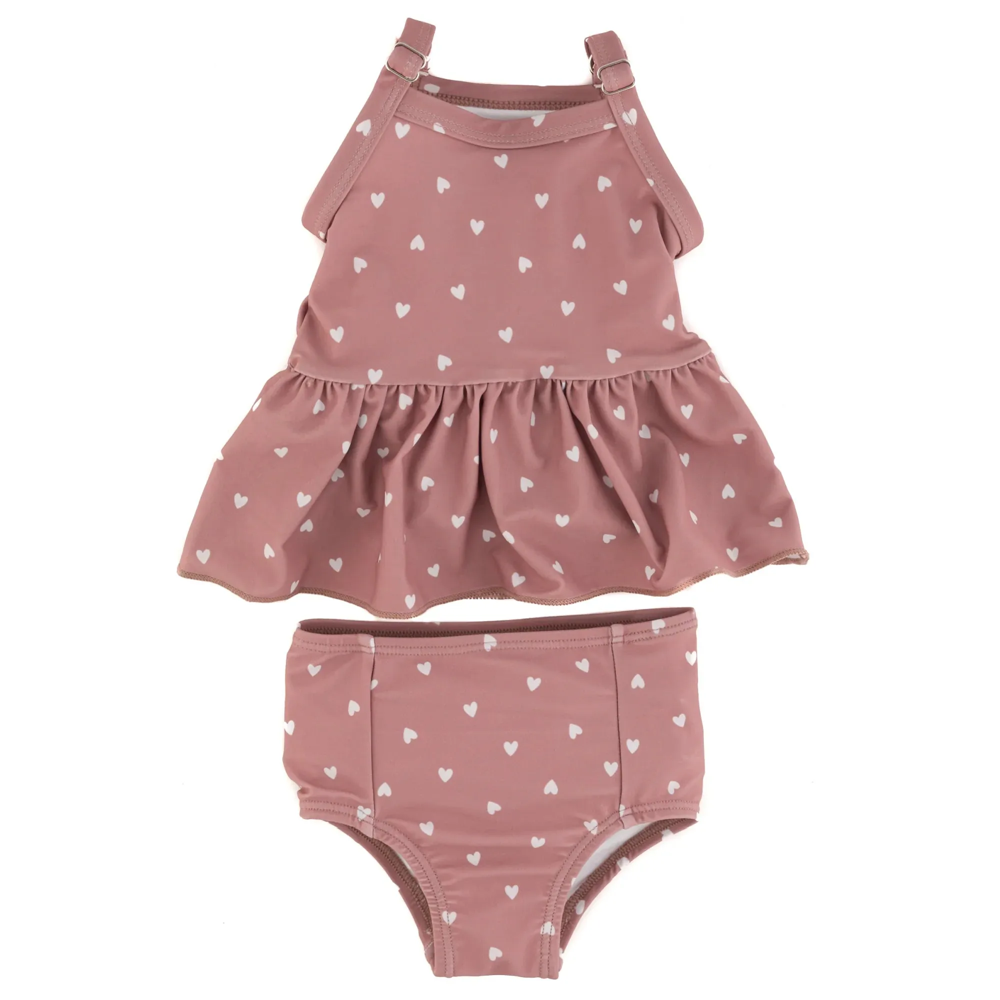 Ruffle Shoulder One Piece Swim Suit