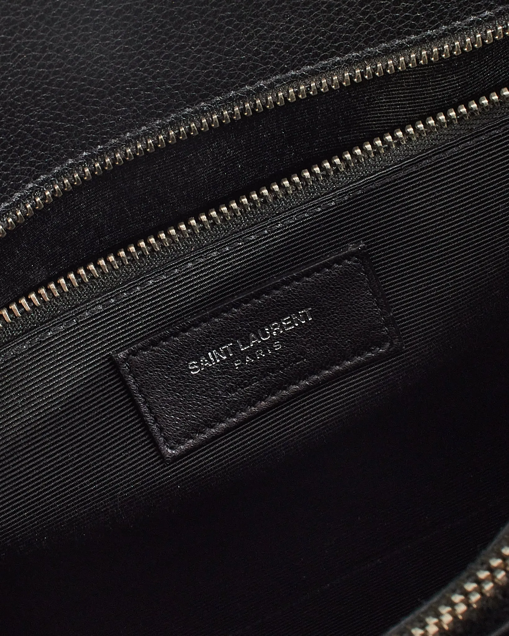 Saint Laurent Black Grained Calfskin Leather Small Sac De Jour Tote Bag