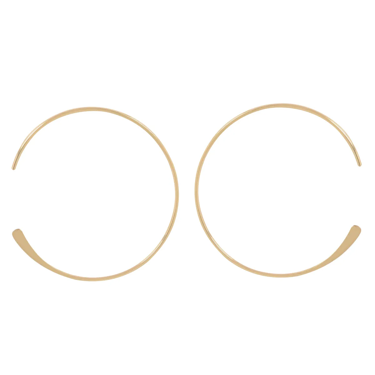 SALE - Endless Hammered End Hoops