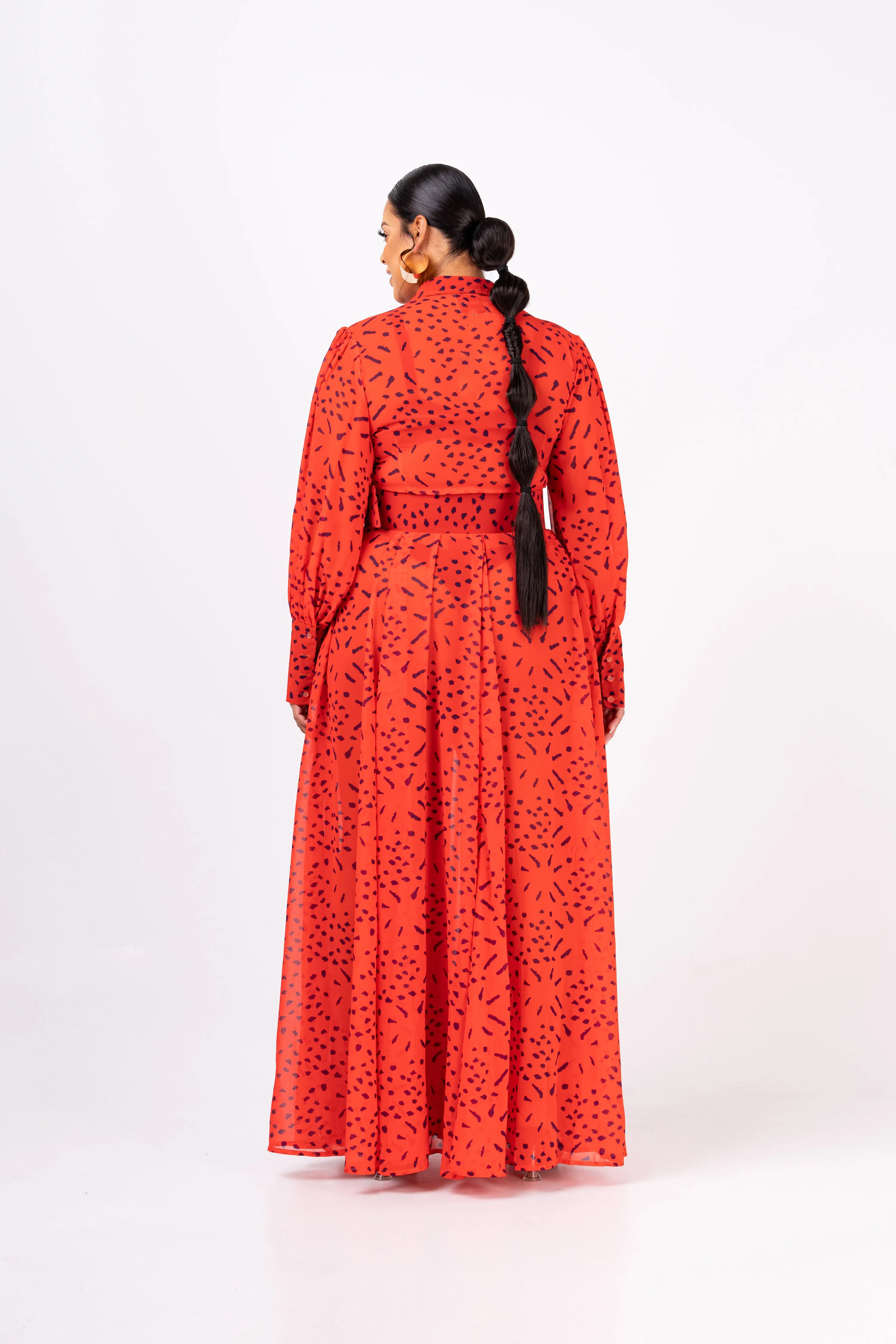 SAMIAH CHIFFON MAXI SHIRT DRESS