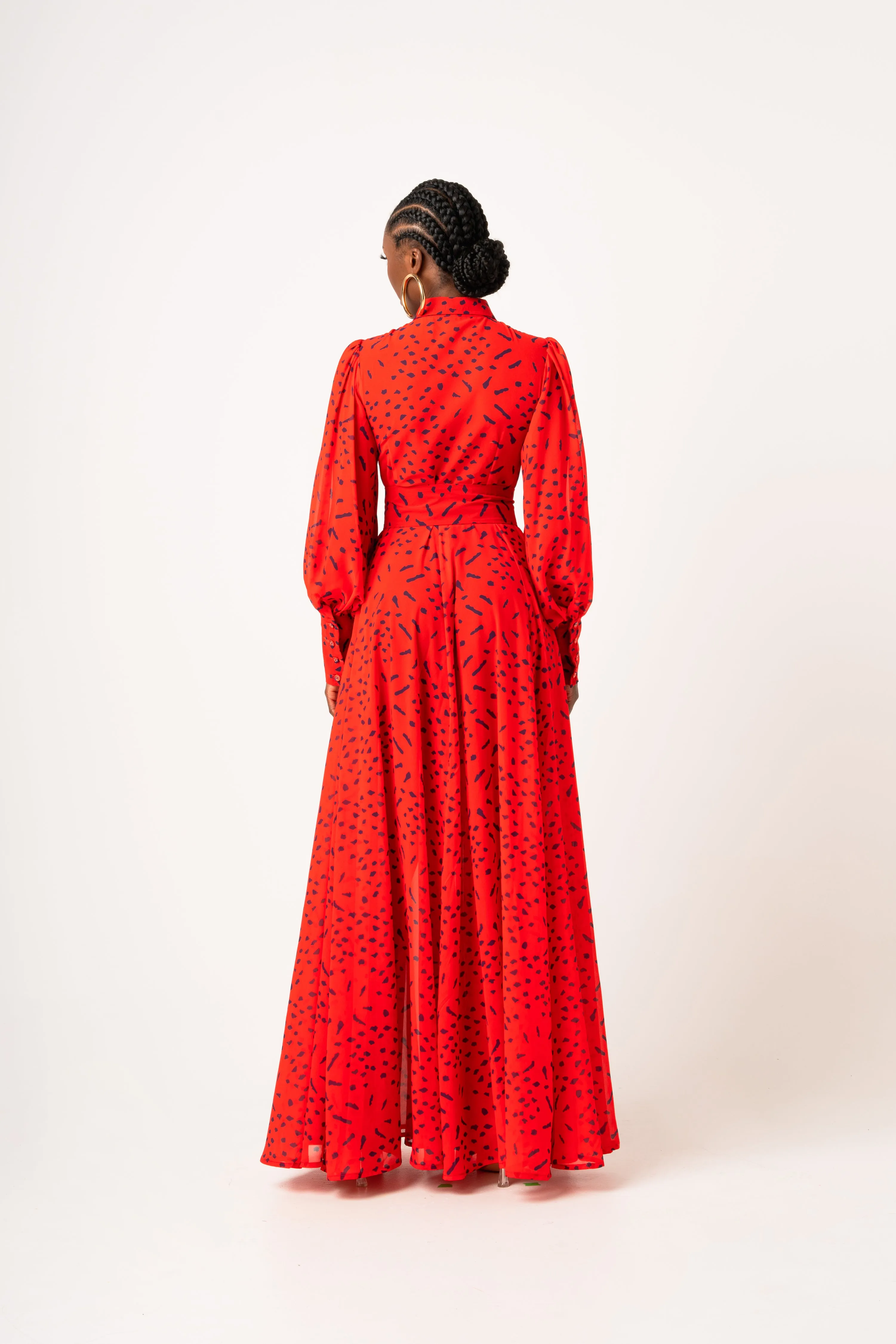 SAMIAH CHIFFON MAXI SHIRT DRESS