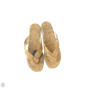 Sandals Flip Flops By Donald Pliner In Tan, Size: 8.5