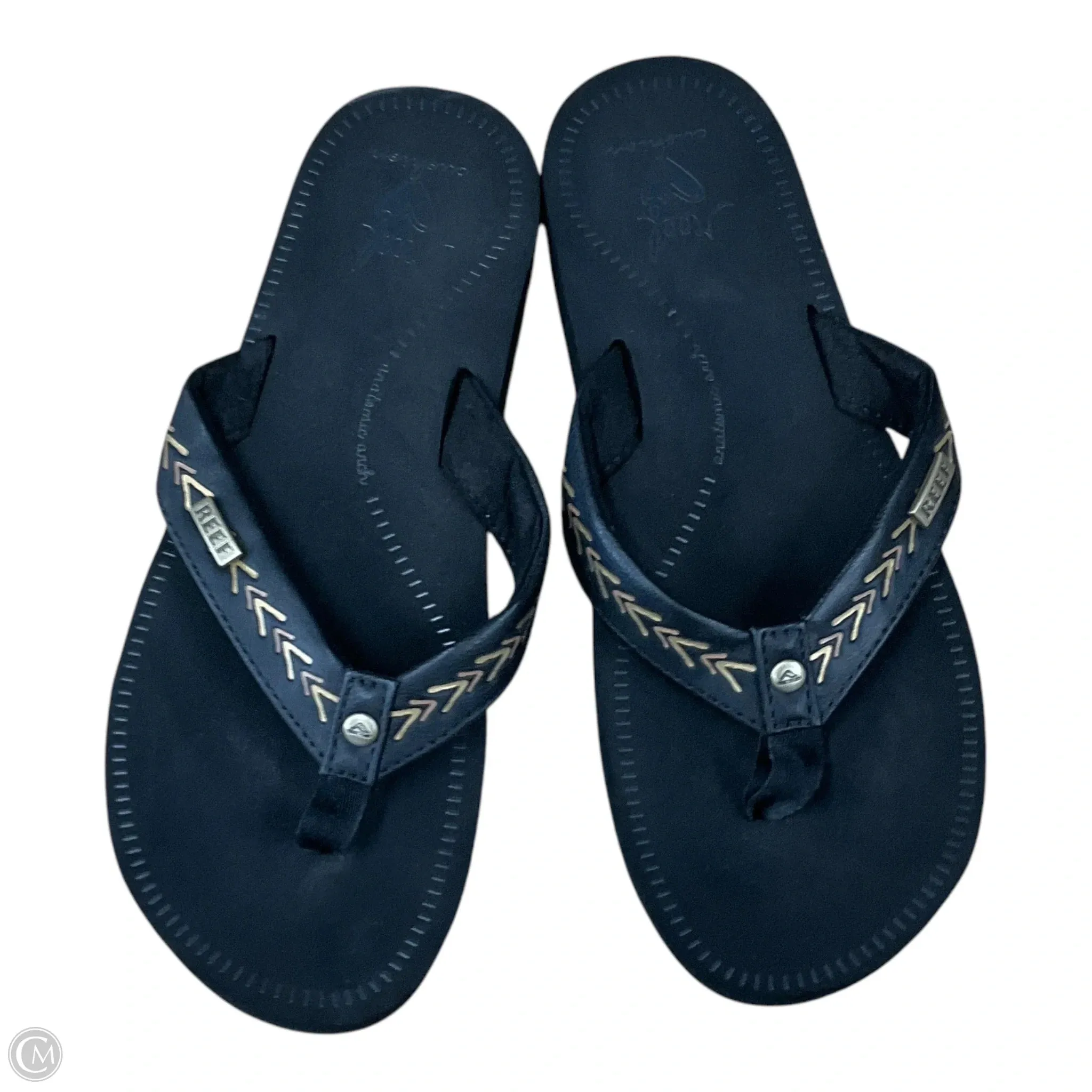 Sandals Flip Flops By Reef In Black, Size: 6