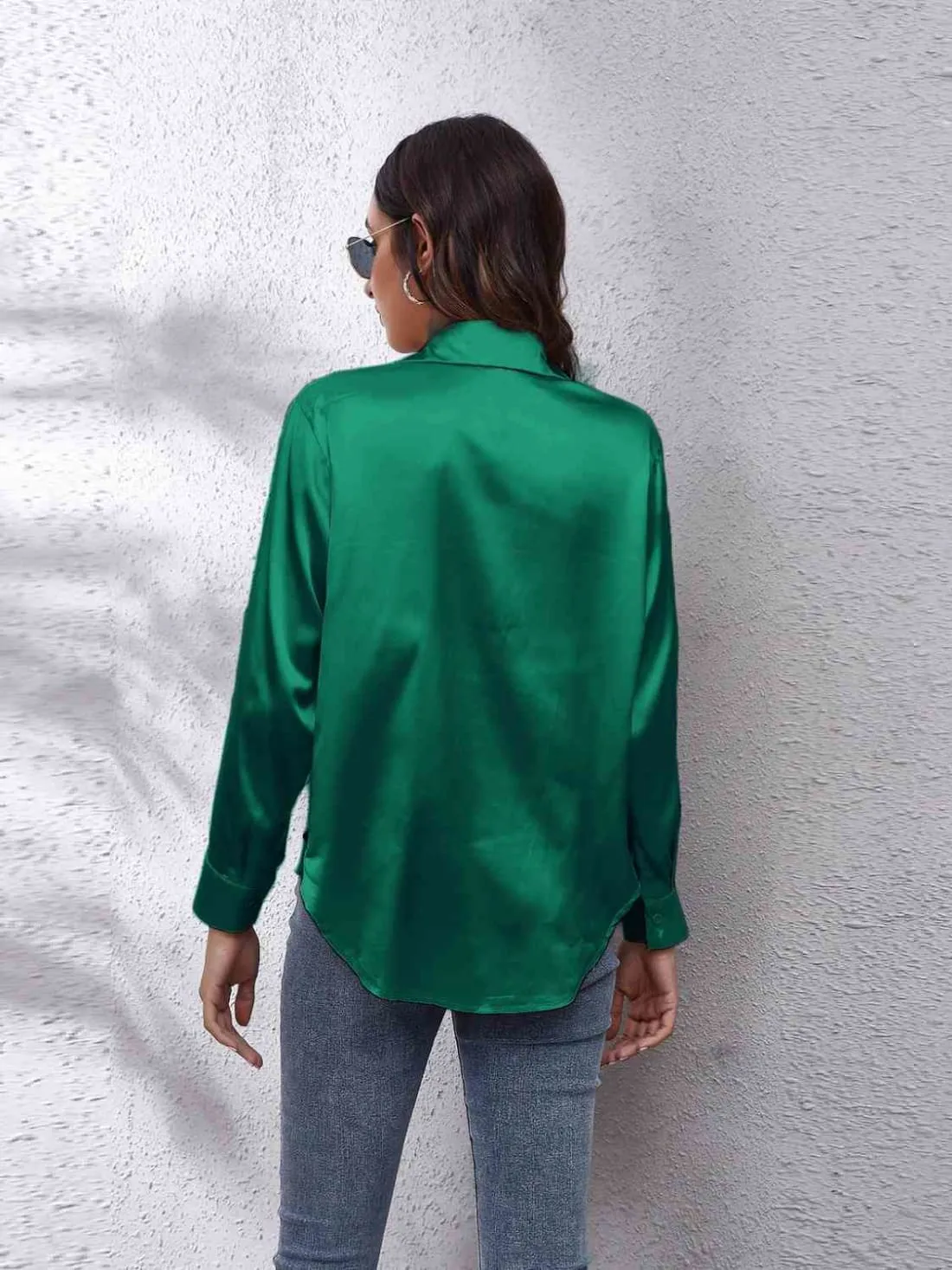 Satin Long Sleeve Shirt