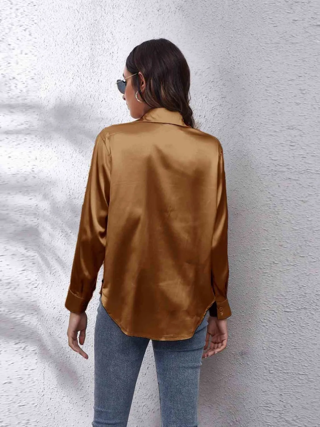 Satin Long Sleeve Shirt