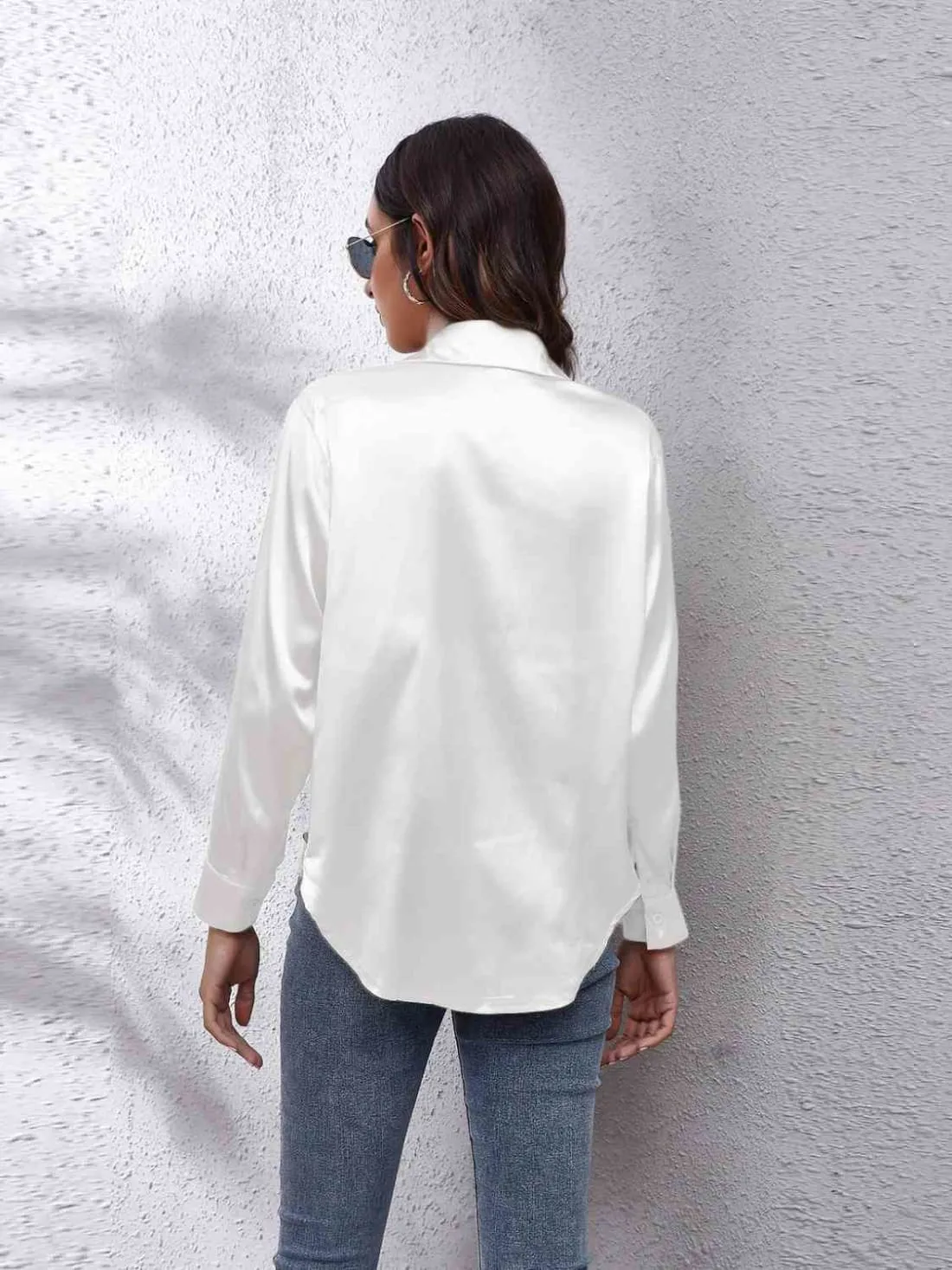 Satin Long Sleeve Shirt