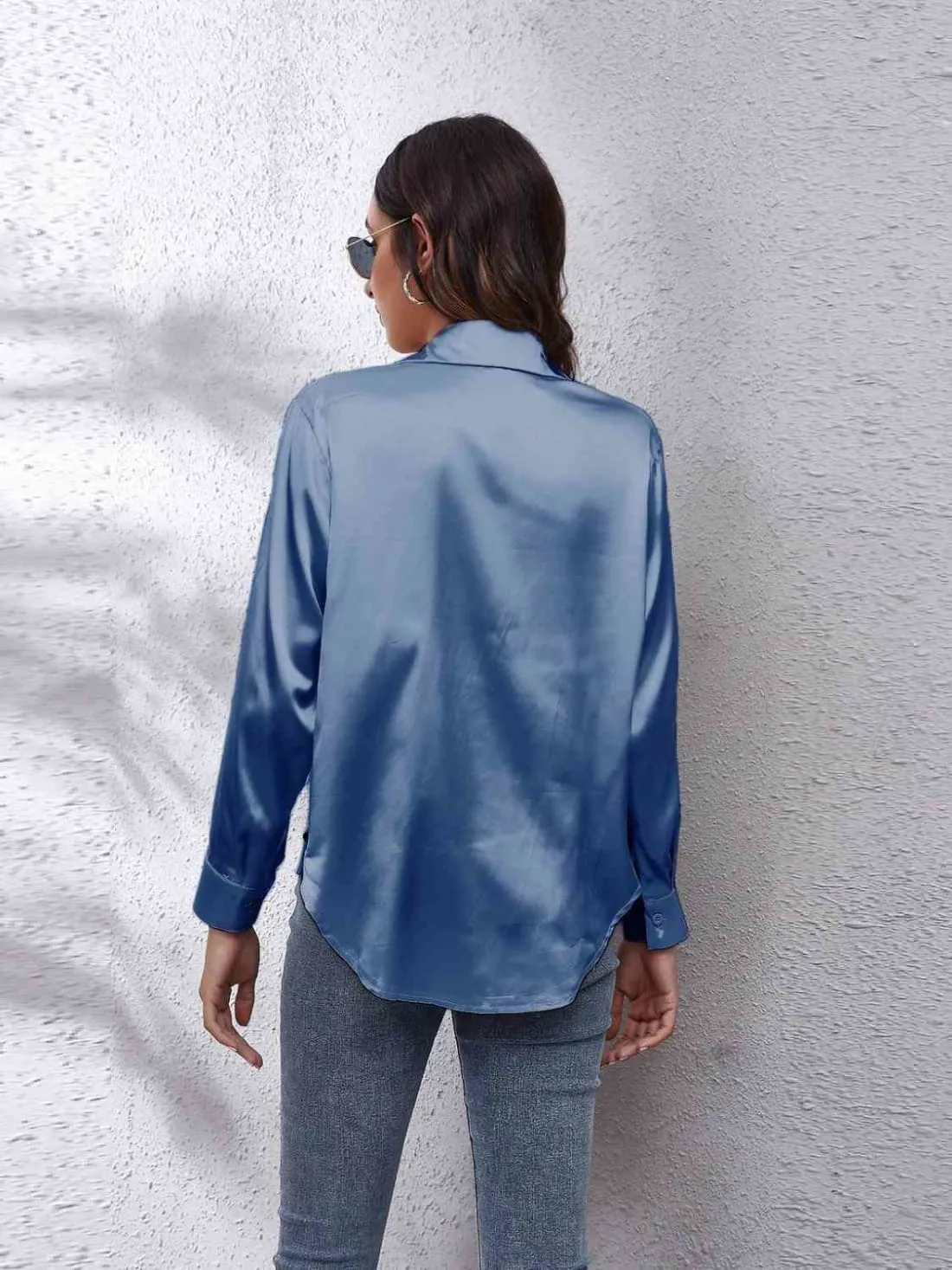 Satin Long Sleeve Shirt