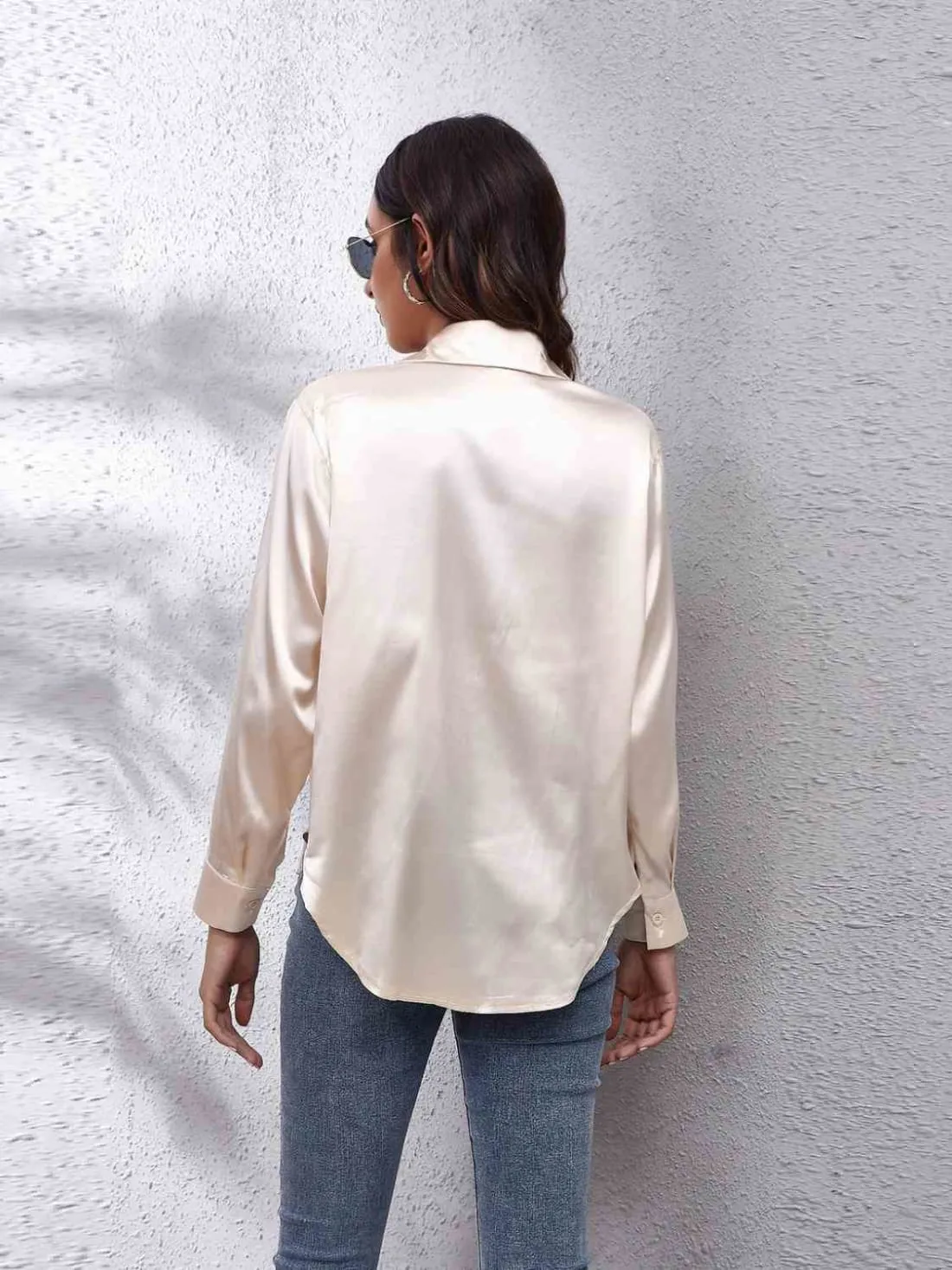 Satin Long Sleeve Shirt
