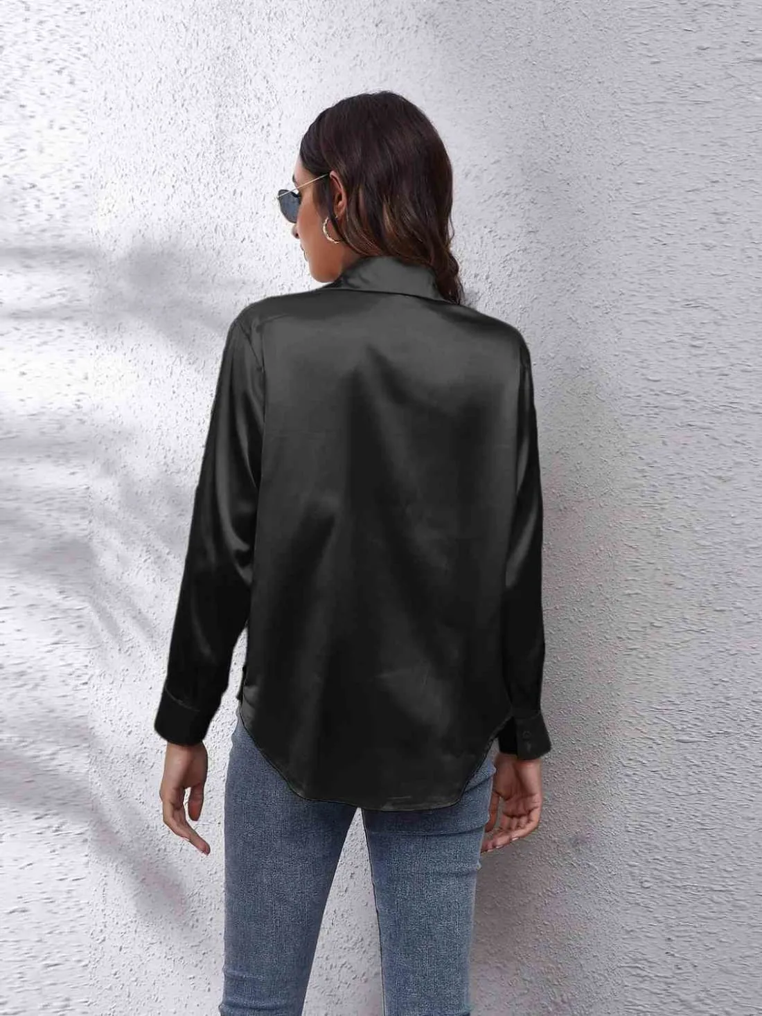 Satin Long Sleeve Shirt