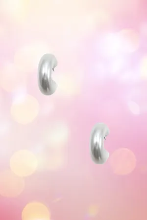 SEMI TUBE HOOP EARRING