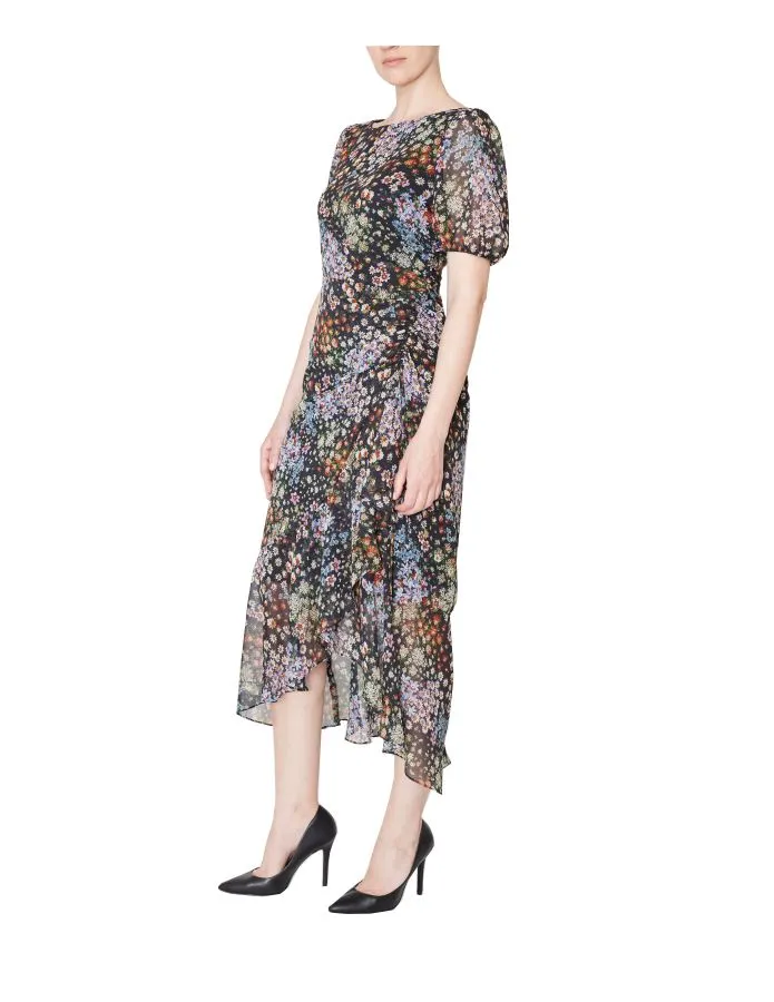 Short Sleeve Ruched Dress