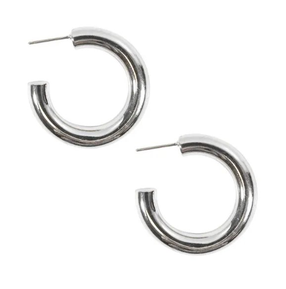Silver Classic Hoop Earrings