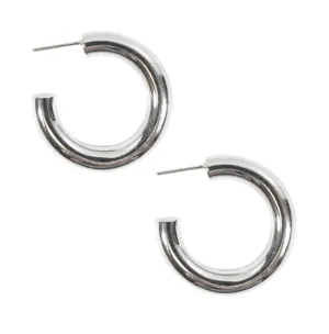 Silver Classic Hoop Earrings