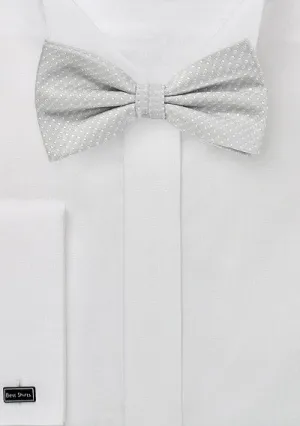 Silver Pin Dot Bowtie