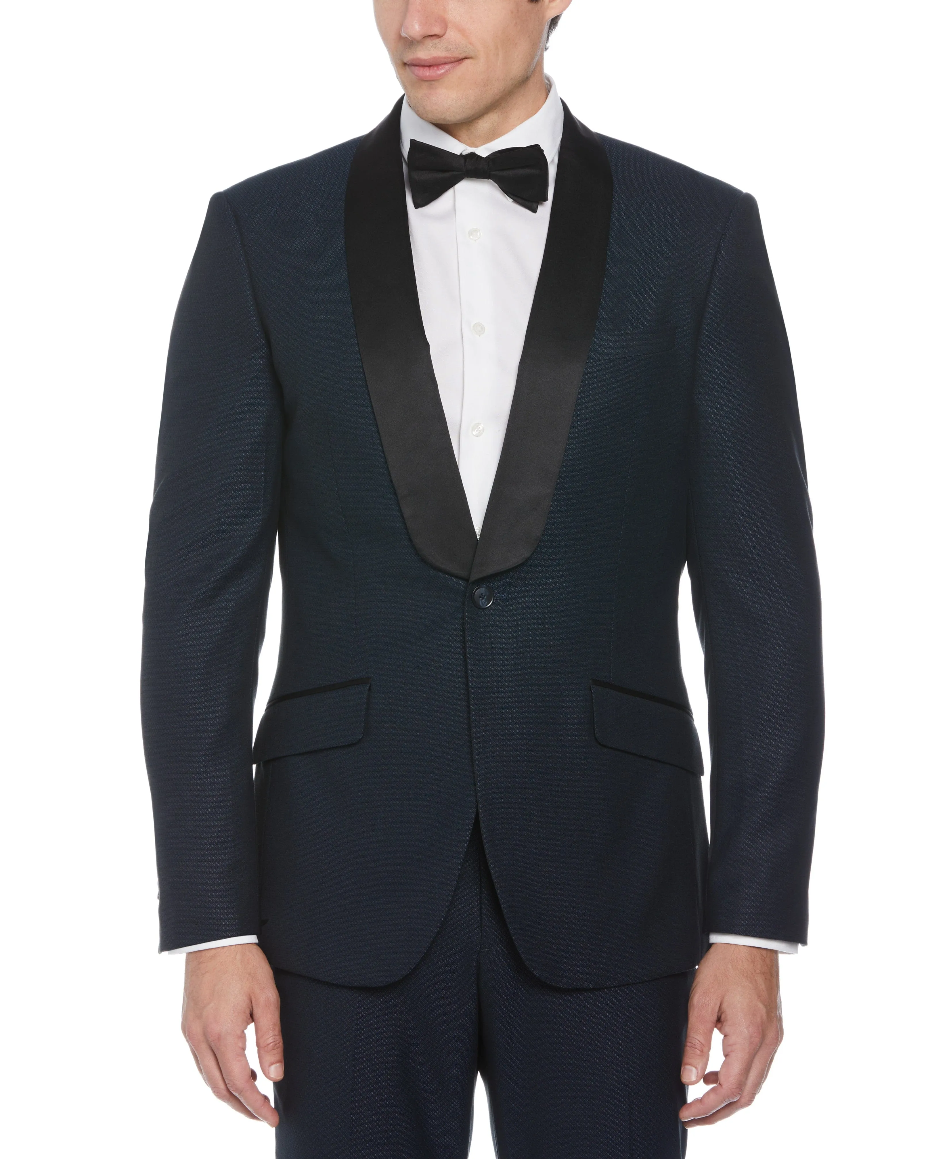 Slim Fit Textured Tuxedo Jacket