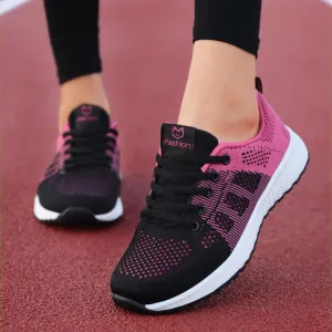 Sneakers Women Shoes Flats Casual Ladies Shoes Woman Lace-Up Mesh Light Breathable Female zapatillas de deporte para mujer