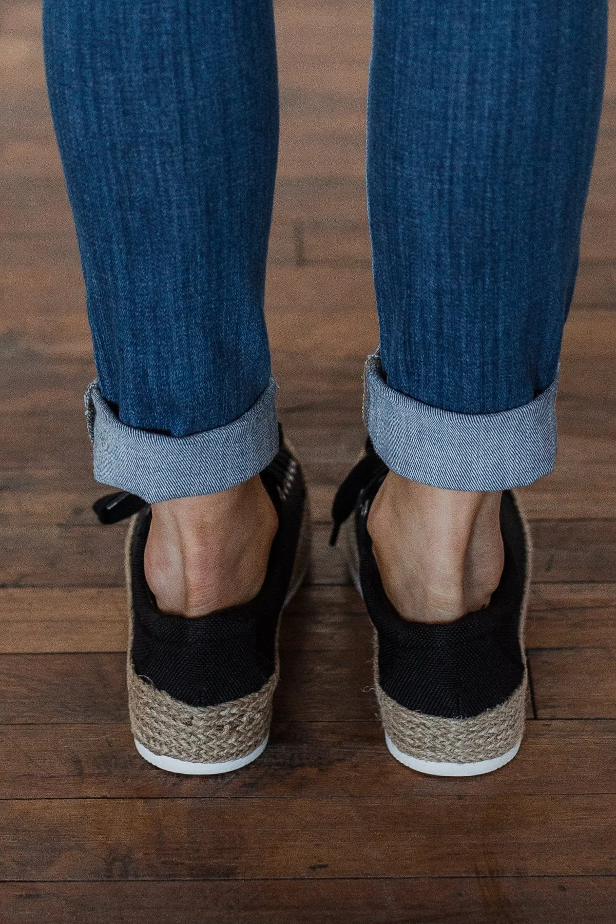 Soda Keana Platform Sneakers- Black