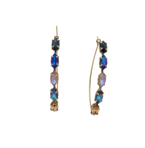 Sorrelli Vera Mini Hoop Earring Venice Blue Antique Gold