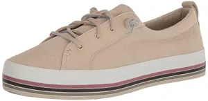 Sperry Women's Crest Vibe Platform Sneaker, Cream Stripe, Size 5