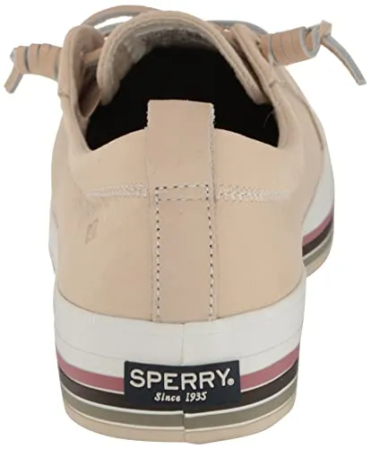 Sperry Women's Crest Vibe Platform Sneaker, Cream Stripe, Size 5