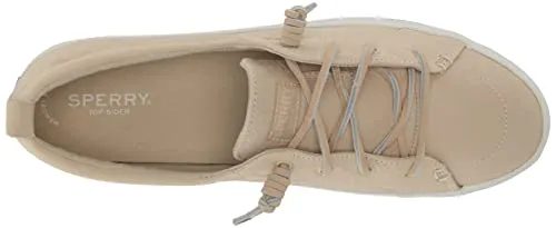 Sperry Women's Crest Vibe Platform Sneaker, Cream Stripe, Size 5