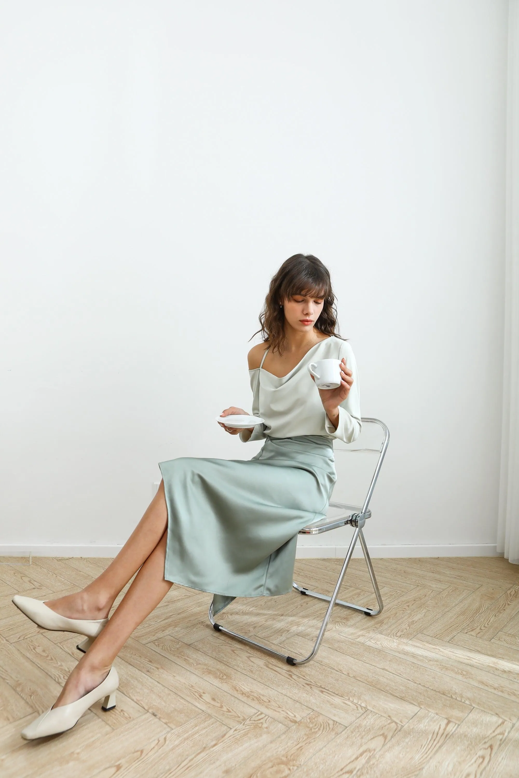 Spring Scene Cold Shoulder Top